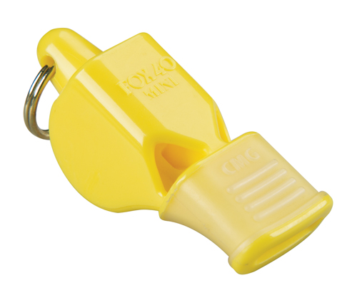 **SALE** Fox 40 MINI Yellow Whistle with Protector – Roof Sportswear